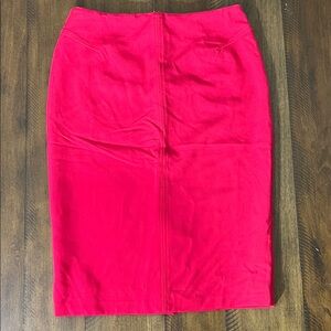 NWOT - WHBM Bright Dark Pink Pencil Skirt - Size 2
